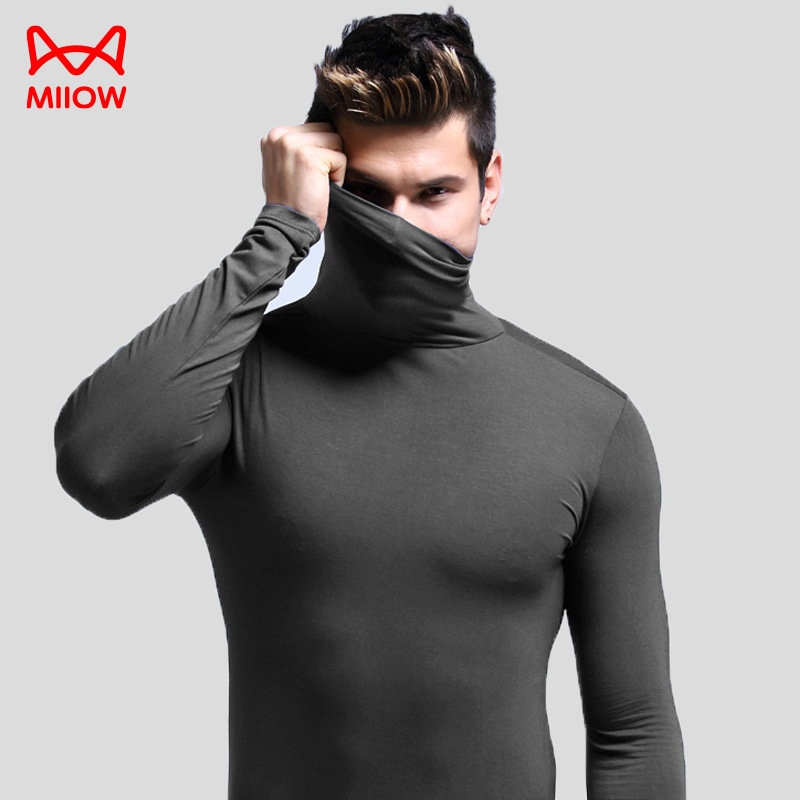 Maoren Men's Autumn Clothes Half-Turtleneck Thermal Underwear Bottoming Shirt Thin Style Inner Wear Slim Fit Comfortable Long Sleeve Shirt Top
