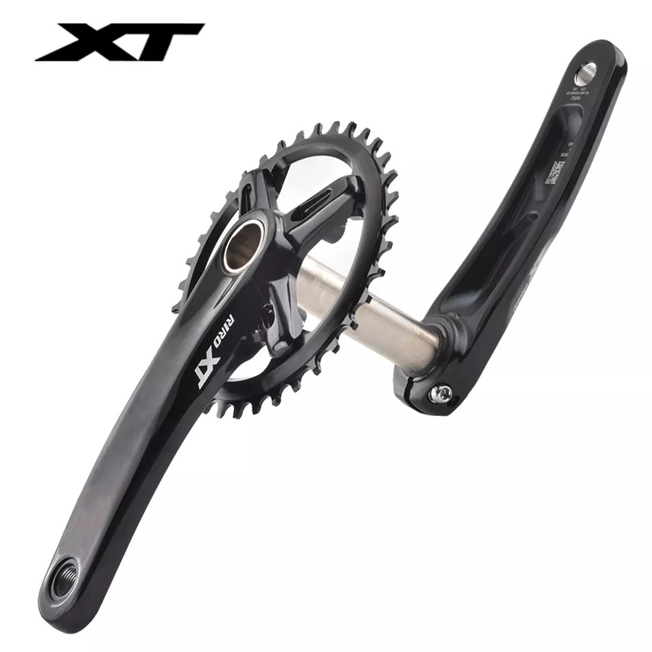 XTBicycle Crank Sprocket104 BCDHollow Integrated Crank Tooth Plate Bright Black32/34/36/38 TAluminum Alloy
