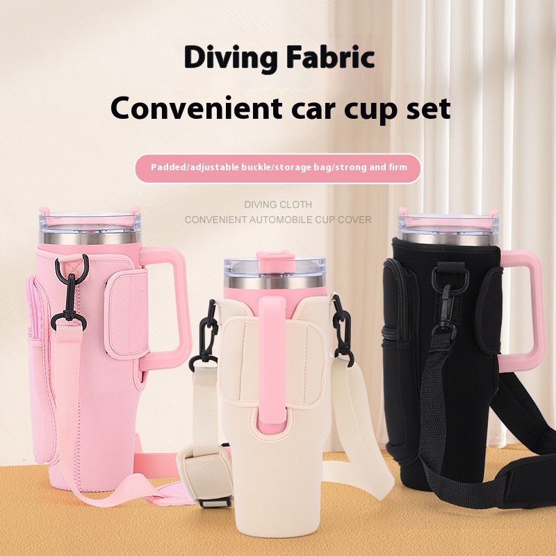 40oz Stanley Cow Print Handle Cup Sleeve