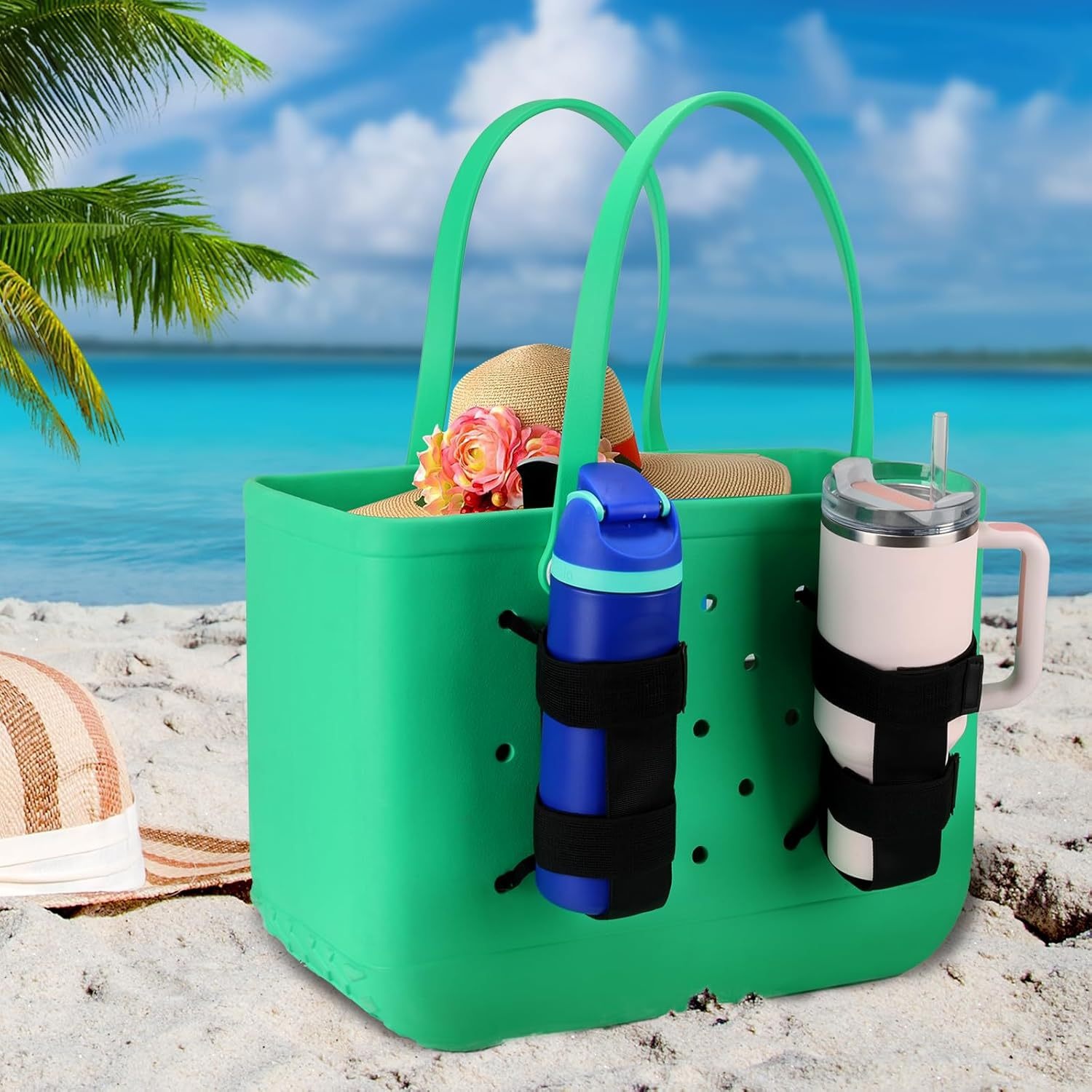 Bogg Bag Adjustable Beach Bag Strap:Water Bottle Holder And Accessories Organizer
