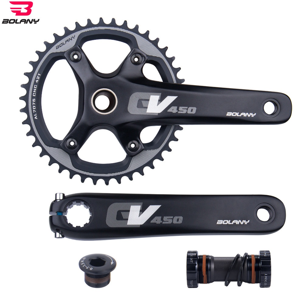 Bolany Road Bike Hollow One-piece Crank170mm Positive And Negative Tooth Plate Single Plate42 TModified Accessories