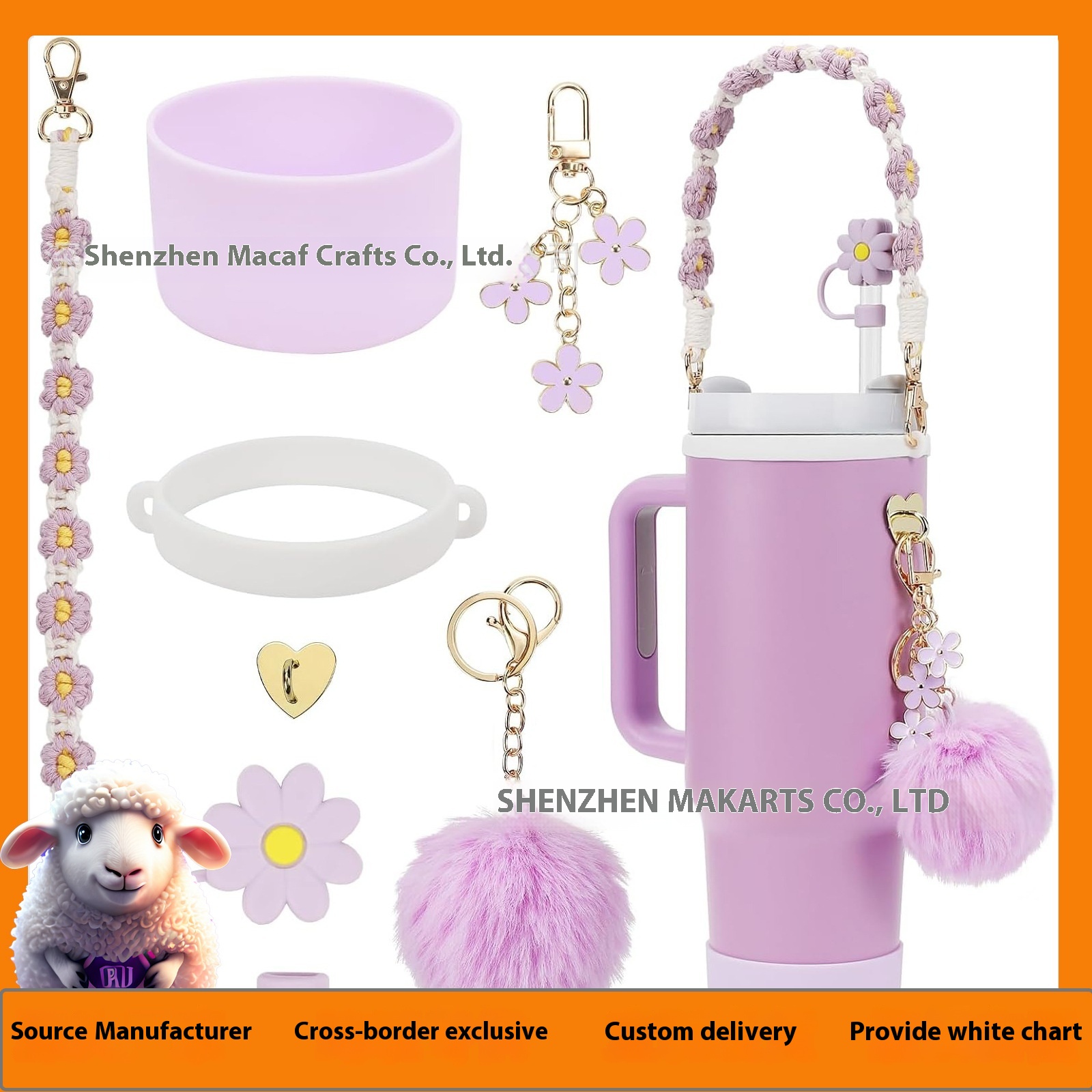 Stanley Cup Set7-piece Water Cup Set Christmas Valentine's Day Green Hat Festival