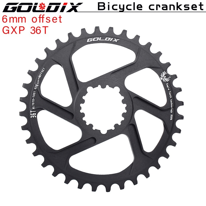 GXPSpecification Sprocket Offset6 Degrees Positive And Negative Tooth Plate30/32/34/36/38 TMountain Bike Single Speed Tooth Plate
