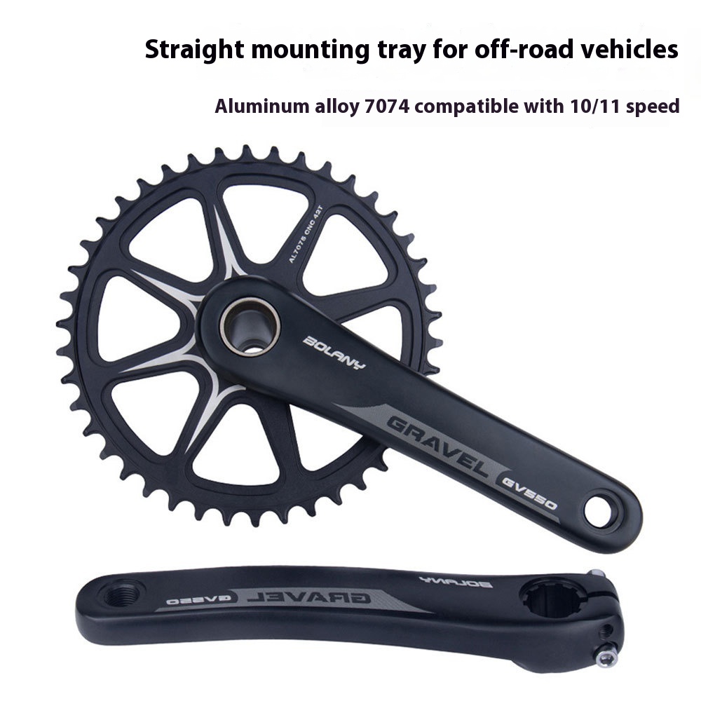 Bolany Off-road Road Bicycle Direct-mounted Single-plate172.5mm Hollow Integrated Crank Modification Accessories