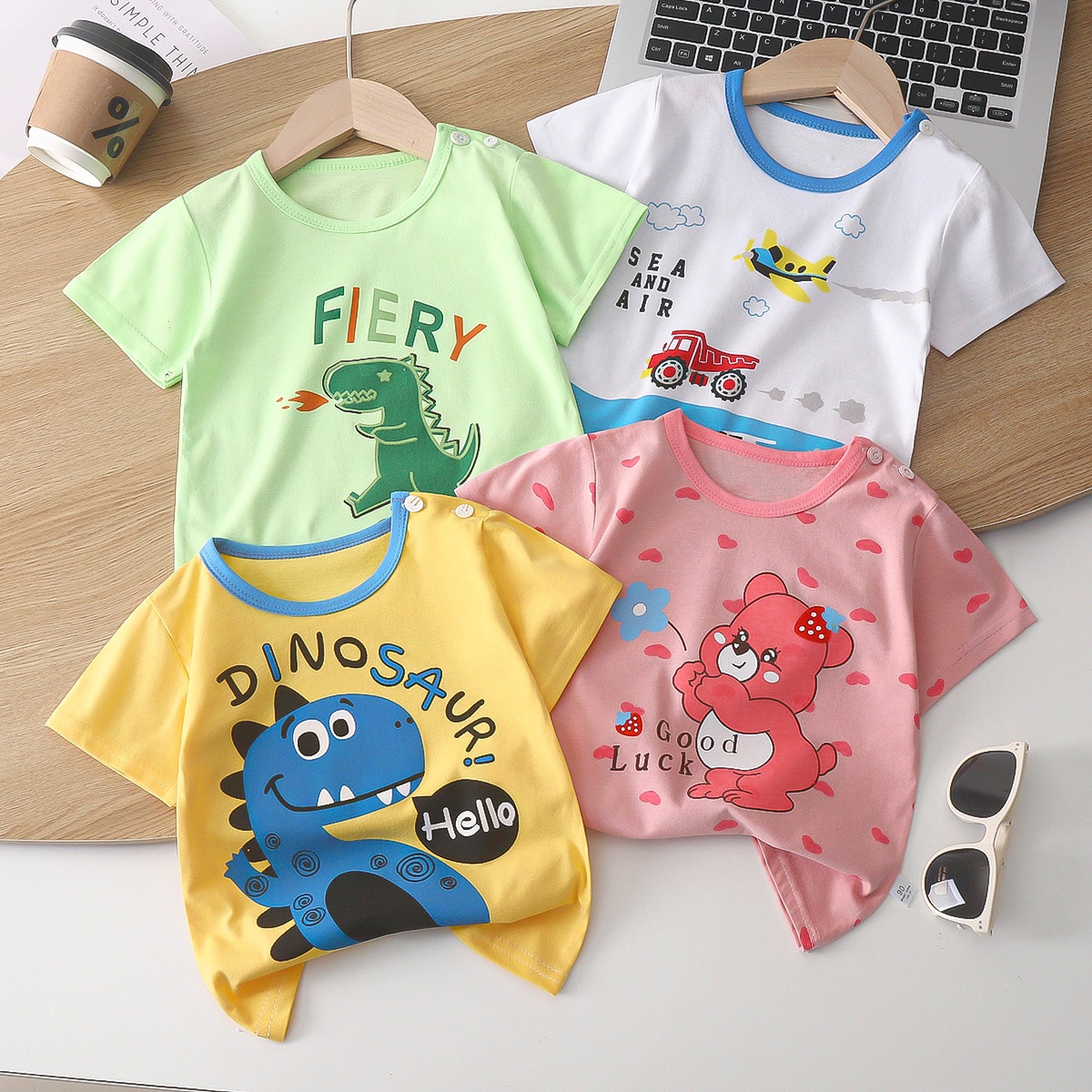 Children's Short-sleeved Pure Cotton Summer Boy Baby T-shirt Cartoon Girl Short-sleeved Korean Version Single Top Children's Clothing