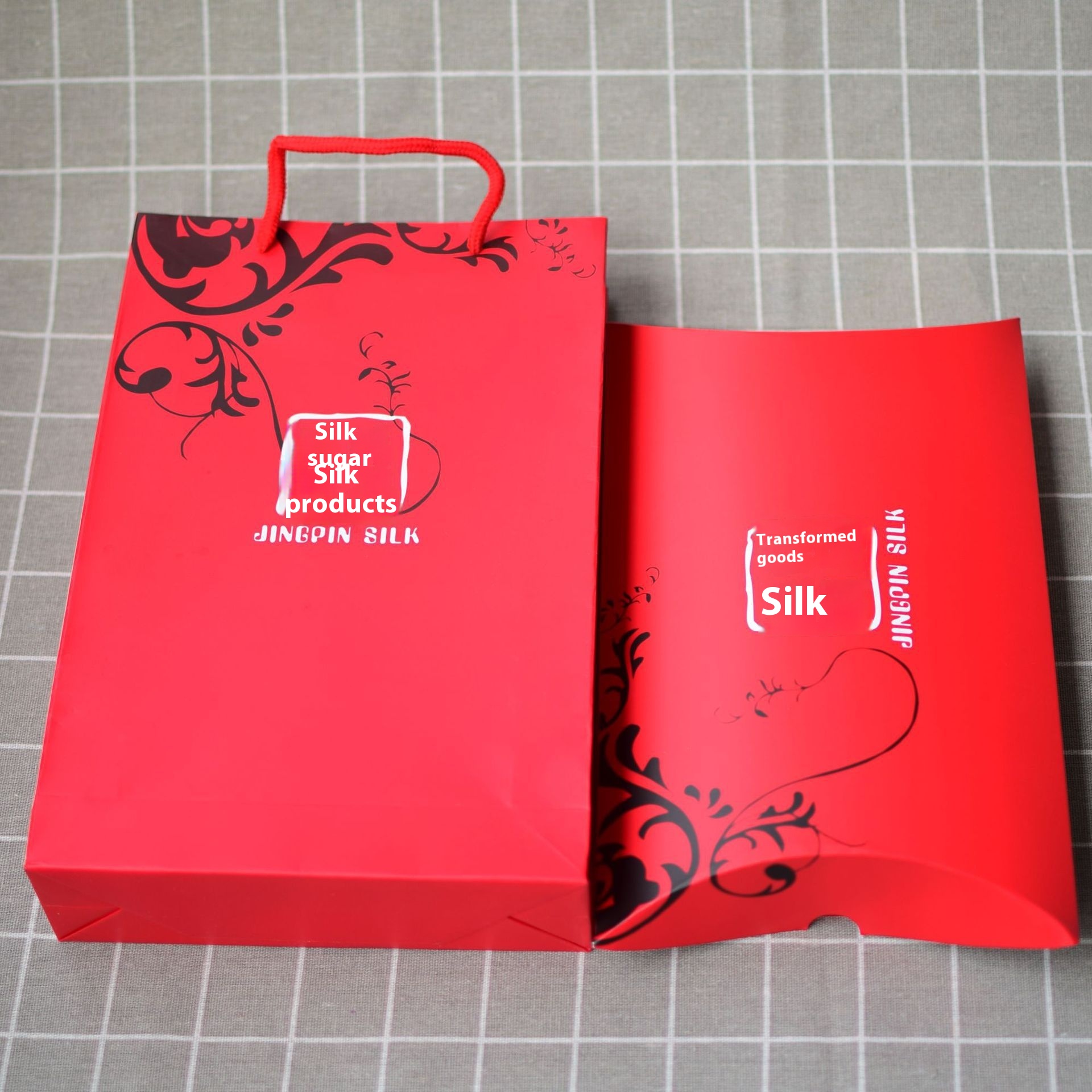 Beige High-end Light Luxury Silk Scarf Gift Box Exquisite Gift Scarf Packaging Box Boutique Red Packaging Box