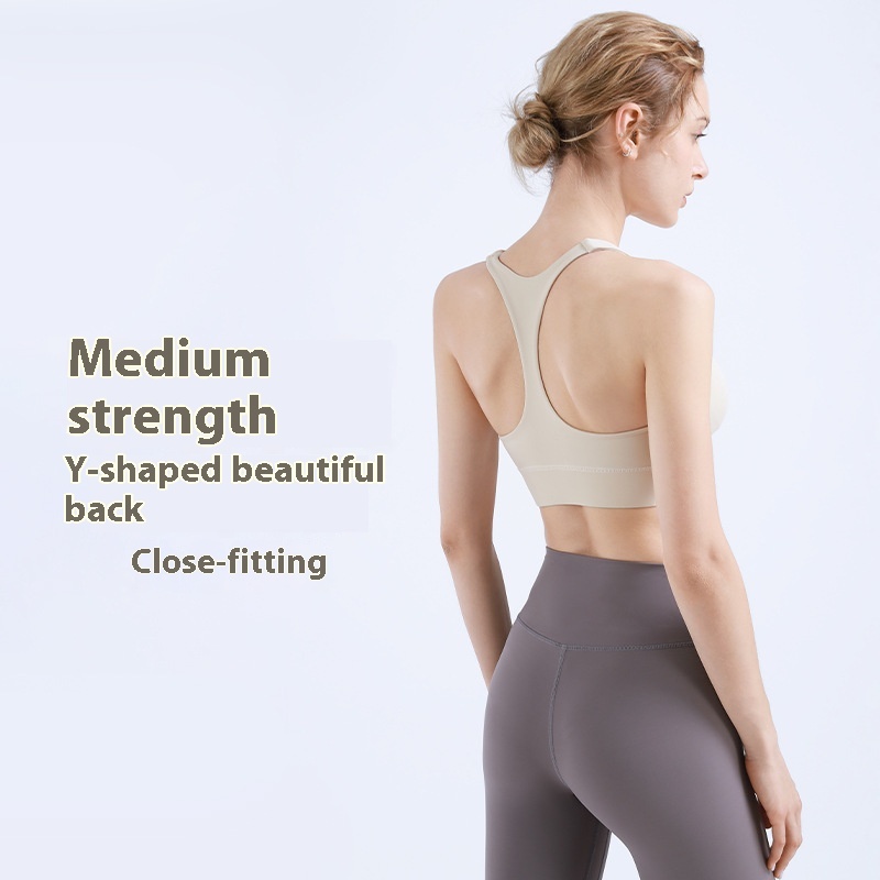Fr-sp Color Y-shaped Beautiful Back Yoga Underwear Female Nude Gathering Shock Absorption Fitness Running Sports Bra