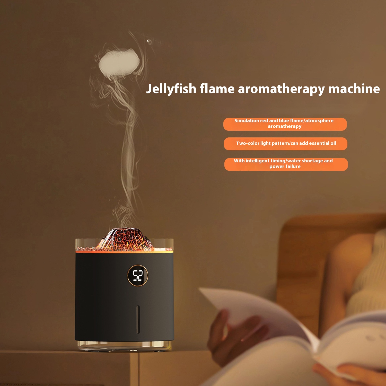 Creative Mini Volcanic Lava Aromatherapy Machine Small Home Hotel Usb Colorful Atmosphere Light Flame Humidifier