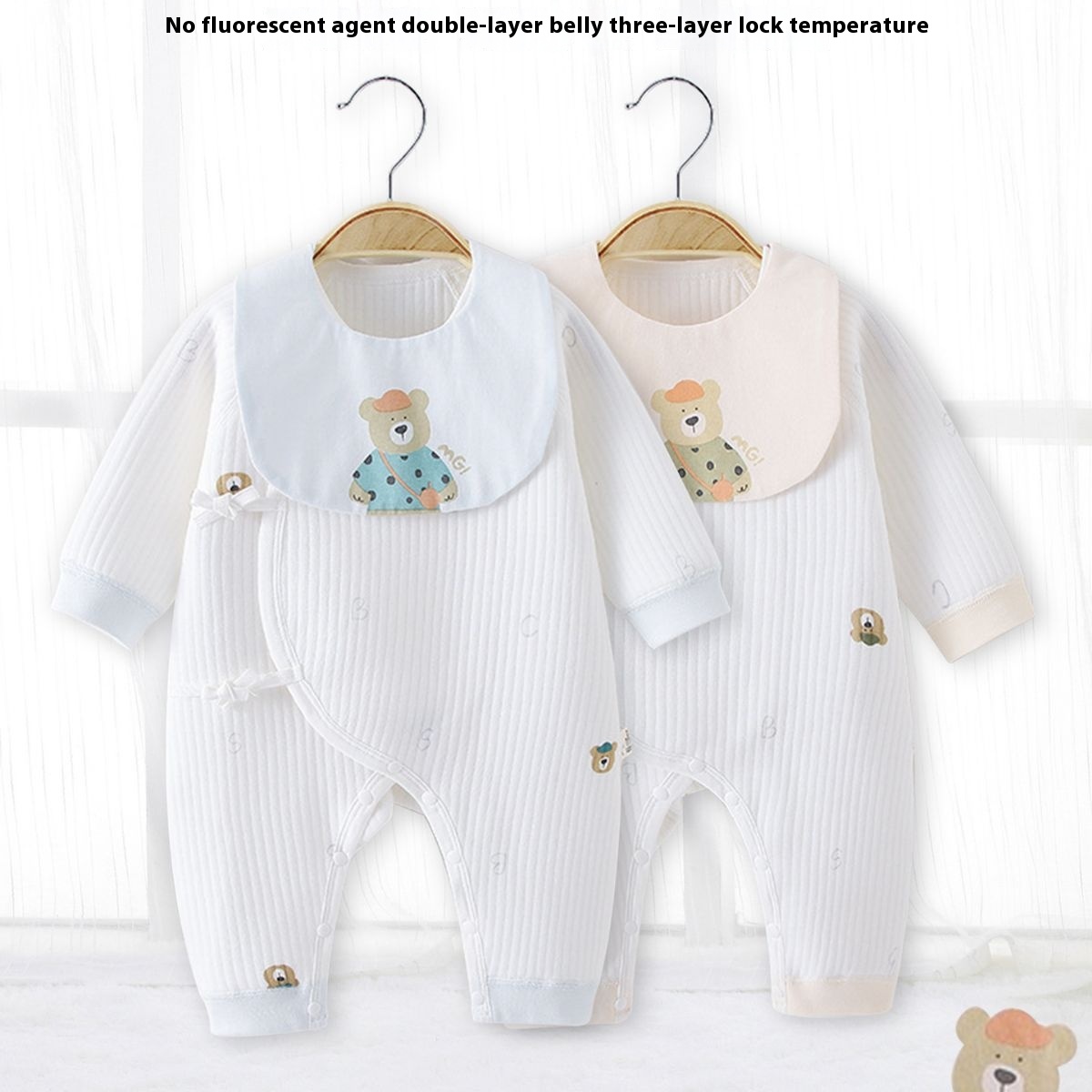 Born Clothes Autumn And Winter Baby Jumpsuitborn Full Month Baby Monk Clothes Quilted Warm Romper Crawling Clothes