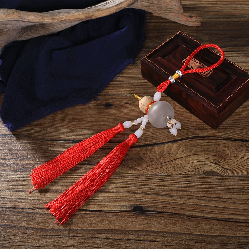 Car Perfume Pendant Double Tassel Car Aromatherapy Mahogany Gourd Empty Bottle Can Add Perfume