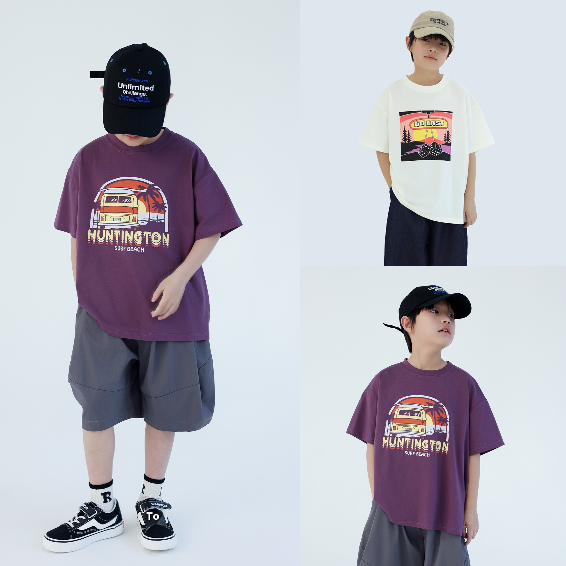 Children's Short-sleeved Summer Arrivals For Middle And Large Children's Stylish Tops For Boys'Casual Island Style Cartoon Printed T-shirts