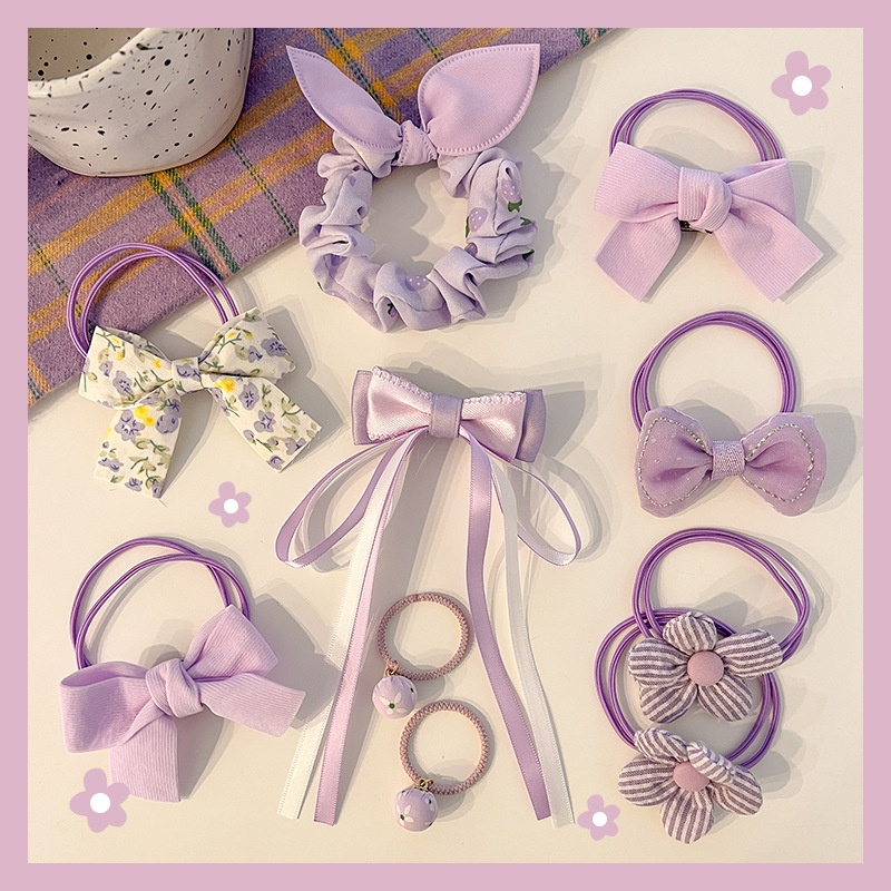 Children's Bow Hair Ring Girl Baby Cute Headdress Little Girl Does Not Hurt The Hair Rubber Band Hair Rope Hair Accessories