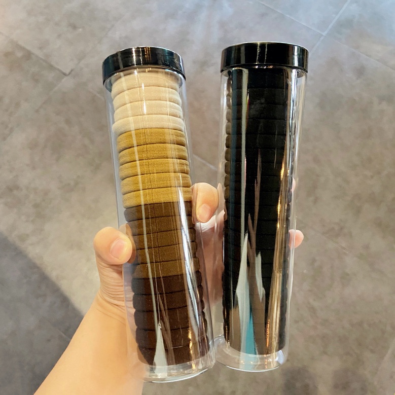 20 Cans Of High Elastic Rubber Band Hair Bands For Women In Spring And Summer,Simple Hair Ropes For Internet Celebrities,Japanese-style Hair Ropes And Hair Accessories