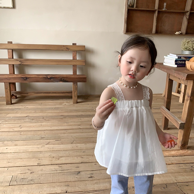 Carefully Selected Weimu Children's Clothing Girls Camisole Summer Children's Korean Version Of The Internet Celebrity Tops Girl Baby Clothes