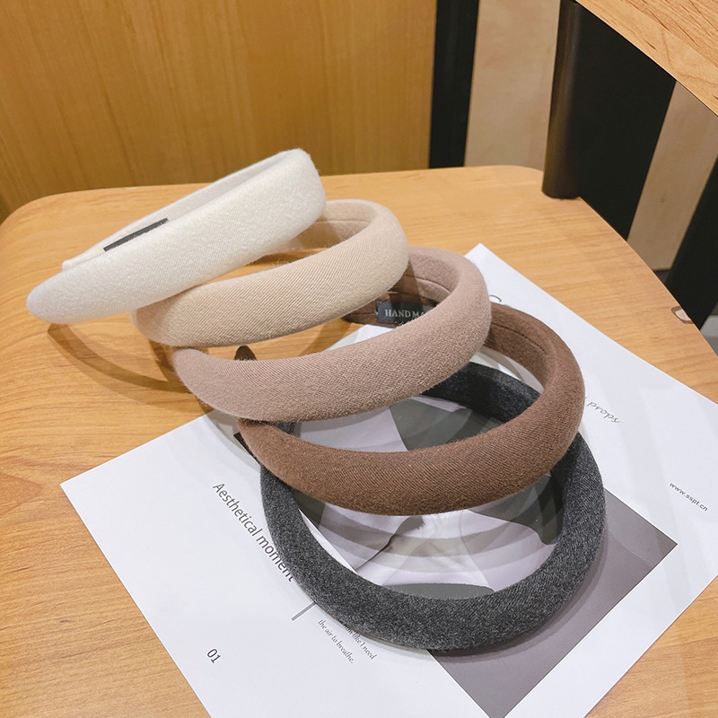 High-grade Sponge Headband High Skull Top Female Internet Celebrity Spring And Summer Face Washing Headband Hairpin Hair Bundle Wide Edge