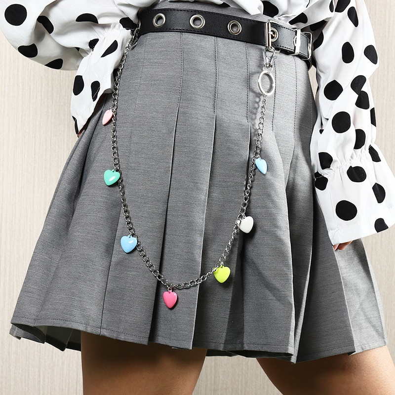 European And American Jewelry Creative Resin Love Mushroom Multi-layer Body Chain Female Personality Punk Pendant Waist Chain