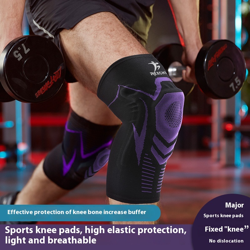 Sports Supplies Protective Gear Knee Pads Basketball Running Fitness Cycling Silicone Shock Absorption Non-slip Elastic Pressure Leggings Knee Pads