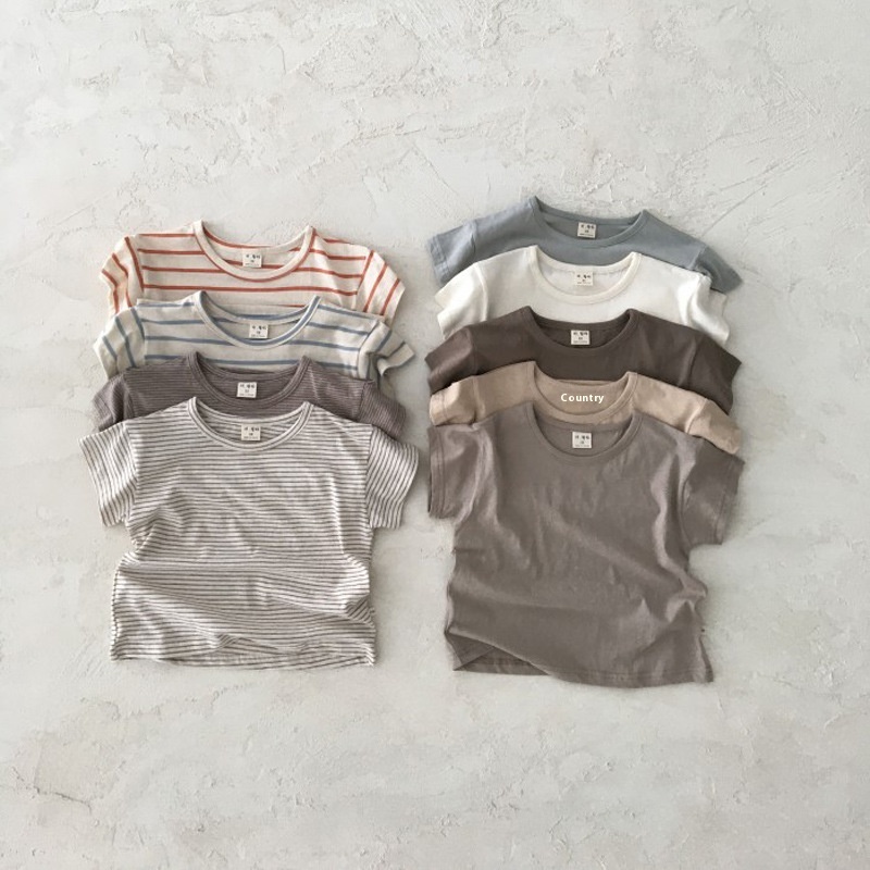 Korean Version Of Children's Clothing Infants And Young Children's Summer Products Boys And Girls Children's Tops Loose Casual Soft Short-sleeved T-shirts
