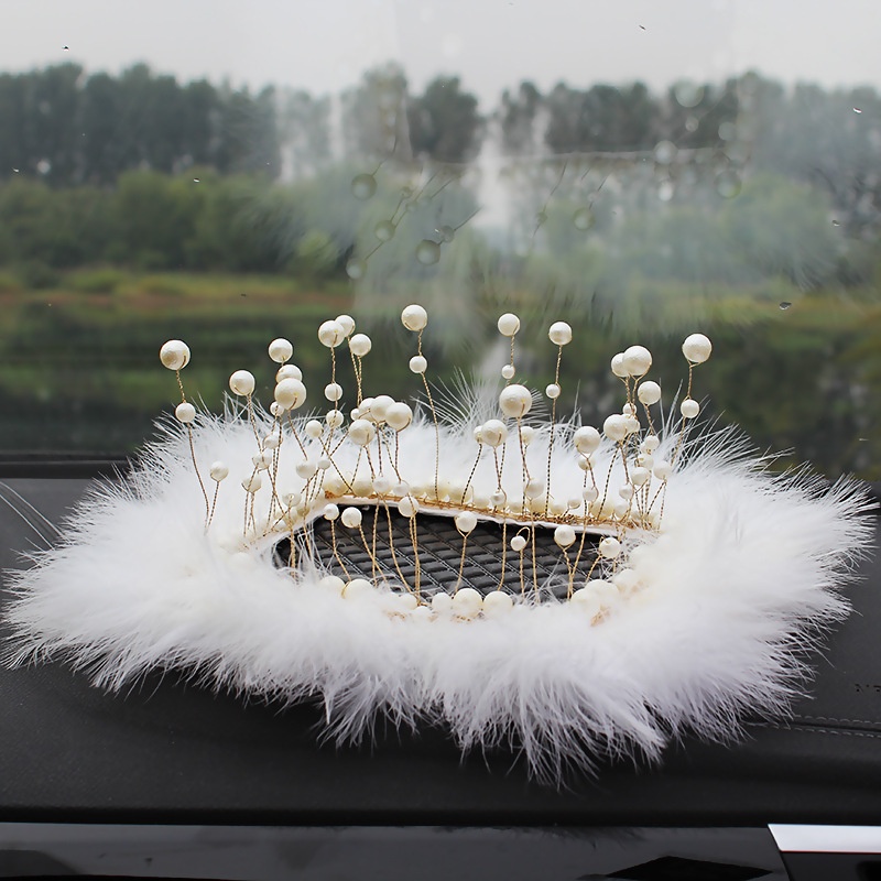 Small Rectangular Anti-skid Mat Car Ornaments Anti-skid Mat Creative Seaweed Pearl Crown Silicone Anti-skid Mat