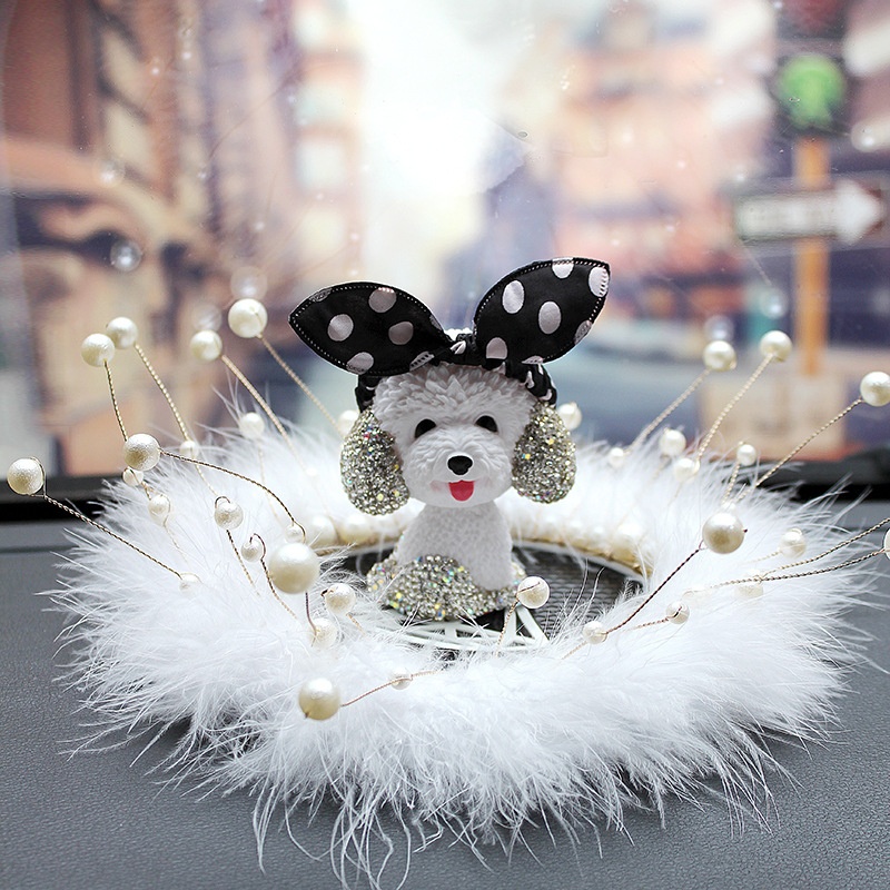 Car Interior Celebrity Puppy Ornaments Cute Shaking Head Personality Men And Women Car Interior Ornaments Creative