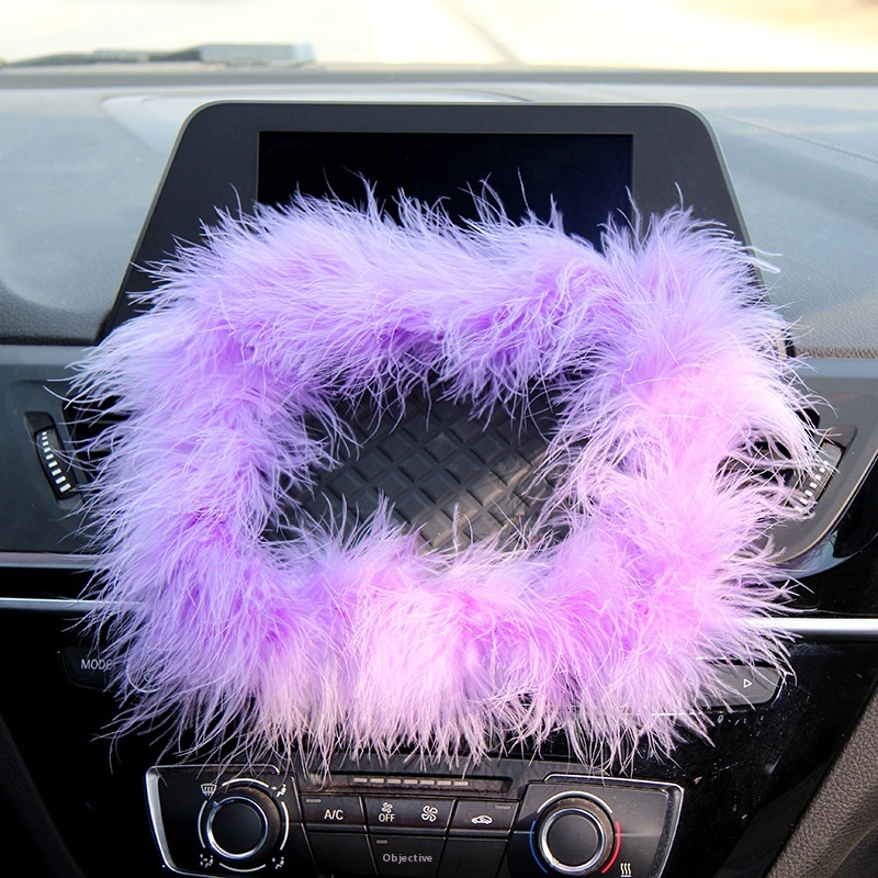 Car Feather Anti-slip Mat Car Interior Ornaments Mat Car Small Square Feather Mattrument Panel Storage Mat