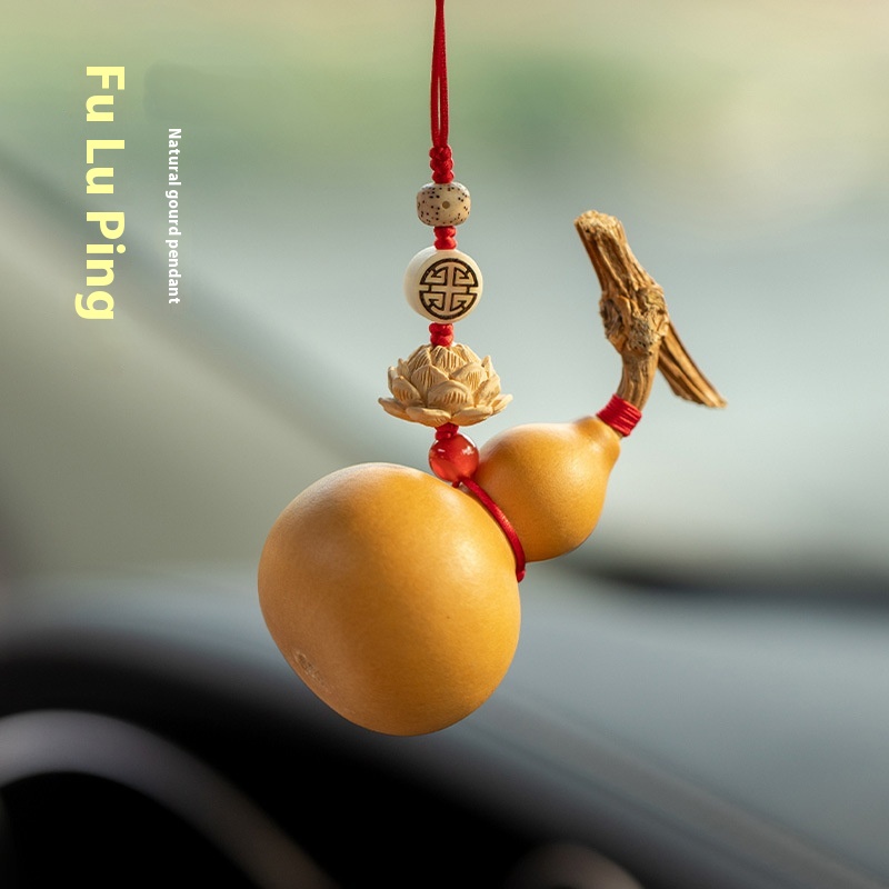Natural Gourd Car Pendant Rearview Mirror Car Interior Accessories Men And Women Creative Car Pendant Car Interior Accessories