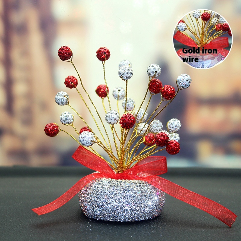 Gold Hyuna Diamond Starry Sky Car Ornaments Car Supplies Rhinestone Confession Balloon Car Interior Accessories