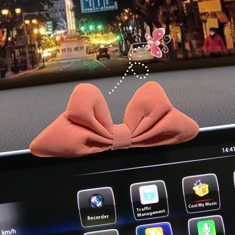 Car Ornaments Internet Celebrity Car Center Console Female Car Decoration Bow Car Interior Decoration Runaway Princess