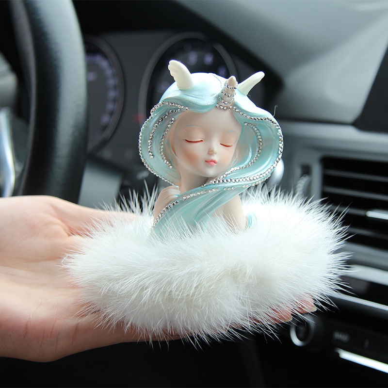 Creative Car Interior Aromatherapy Ornaments Beautiful Angel Plus Matching Base Containing Scented Tablets For Long-lasting Fragrance