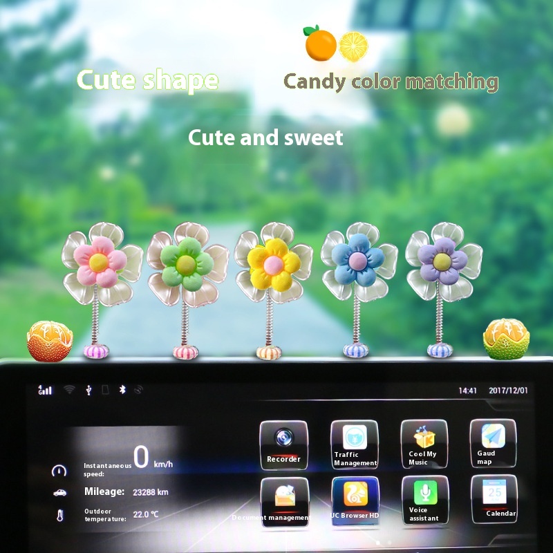 [List Products]Car Ornaments,Shaking Heads,Small Flowers,Car Ornaments,Center Console Accessories,Window Swing Springs