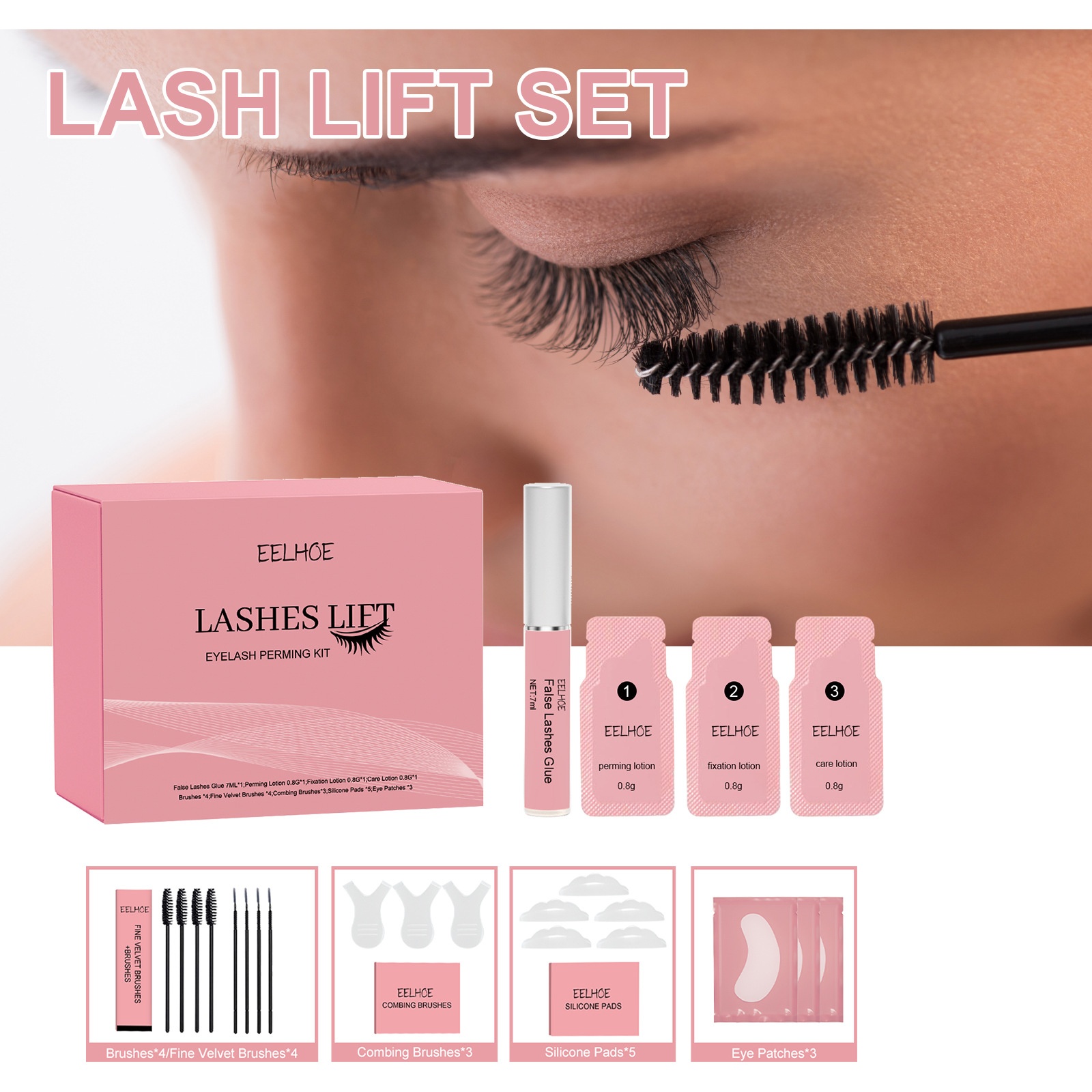 Curled Eyelash Suit Natural Beautiful Slim Long Thick Curled Gentle Not Sizzy Eyelash Suit