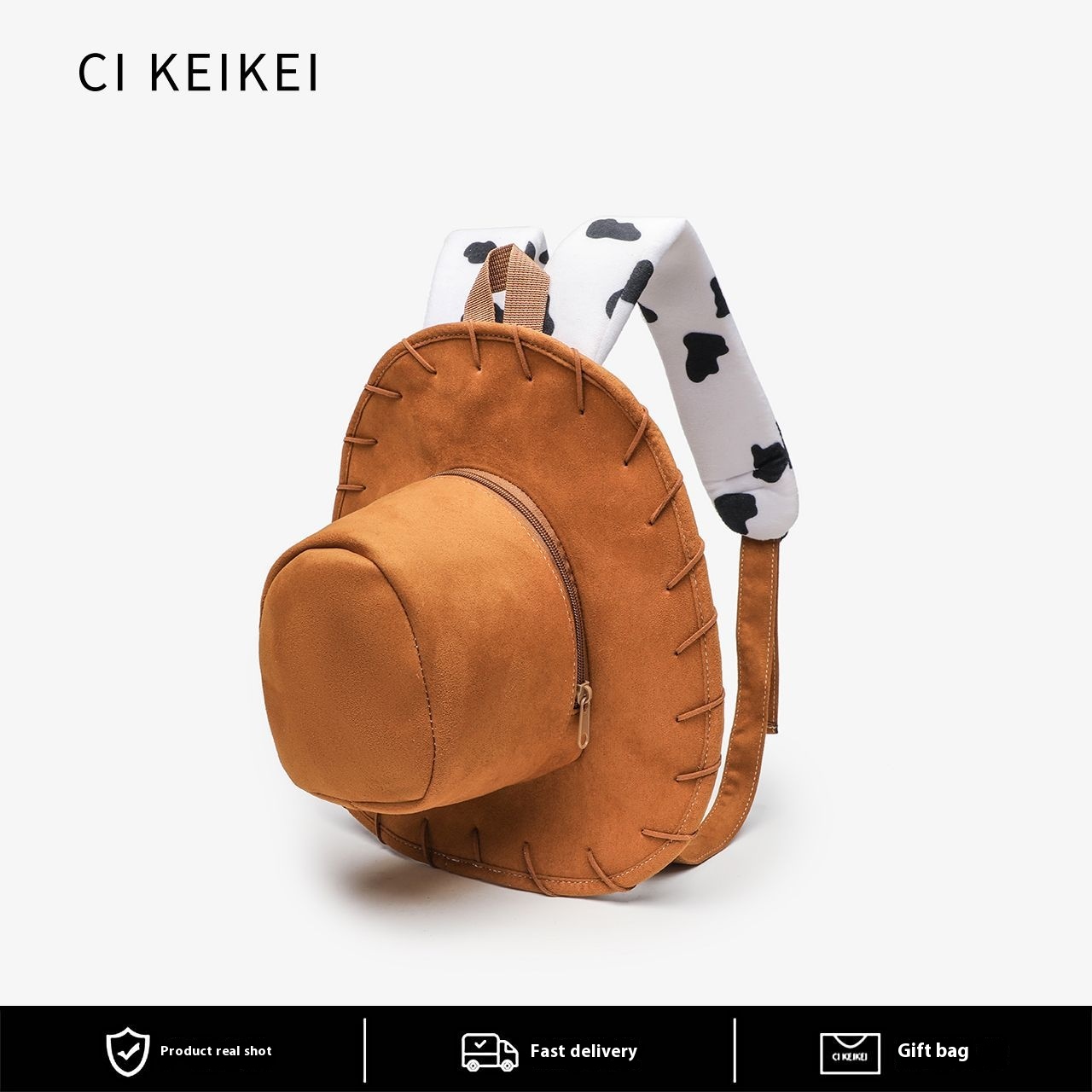 CHARHP&KEJNTOfficial Genuine Goods Cute Cartoon Toy Story Woody Hat Backpack Creative Backpack