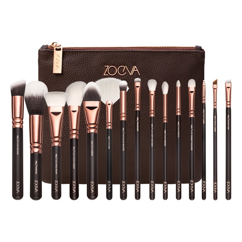 15 Brown Makeup Brush Suit812 Rose Gold Makeup Set Brush