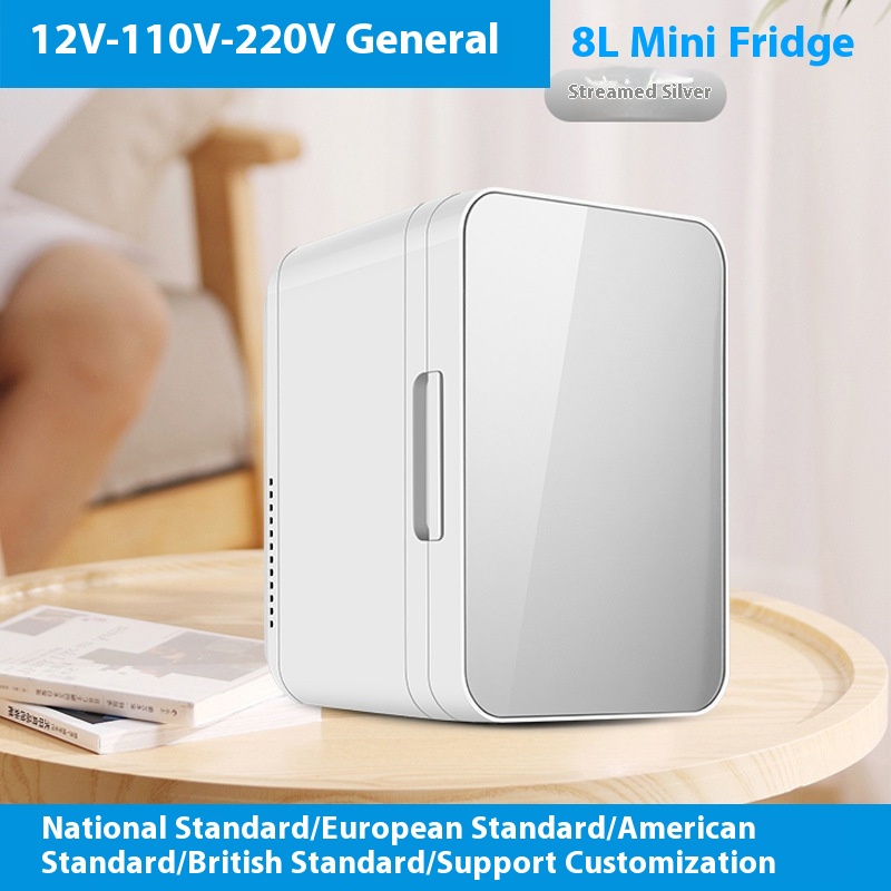8 LMini Refrigerator For Heating And Cooling,Refrigerator For Dormitory,Household Refrigerator For Preserving Cosmetics,Breast Milk And Traditional Chinese Medicine,Car Refrigerator