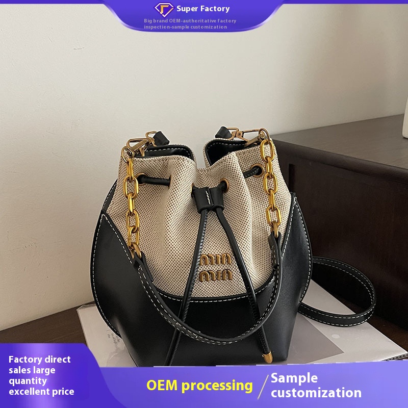 Bags Korean Style High-end Versatile Bucket Bag Spring And Summer Niche Design Chain Shoulder Messenger Bag Women