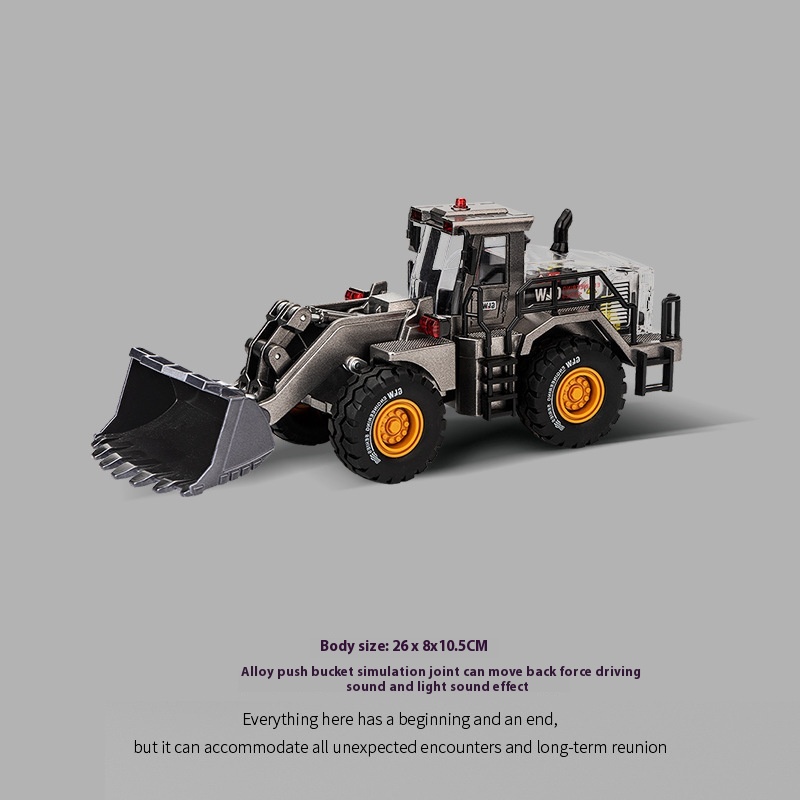 Gangliwei Alloy Forklift Engineering Vehicle Children's Toy Road Roller Sliding Forklift Snow Shovel Bulldozer Model Boy