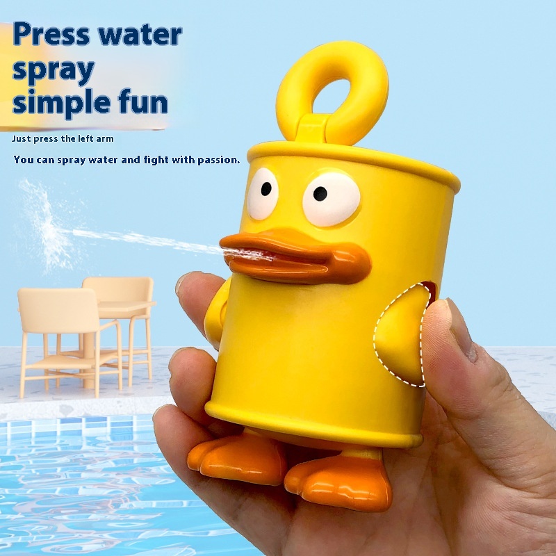 Spray Can Duck Toy:Mini Water Gun For Kids,Beach Play Figurine,Perfect For Water Fights And Summer Fun
