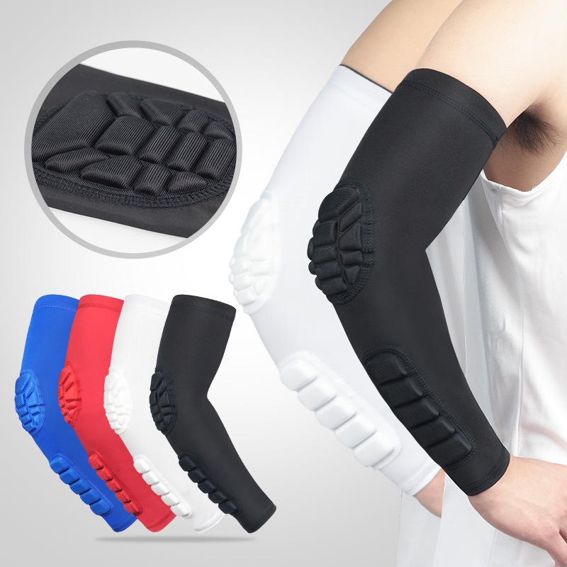 Sports Elbow Pads Honeycomb Anti-collision Pressure Arm Guards Arm Sleeves Men And Women Basketball Cycling Fitness Skiing Protective Gear