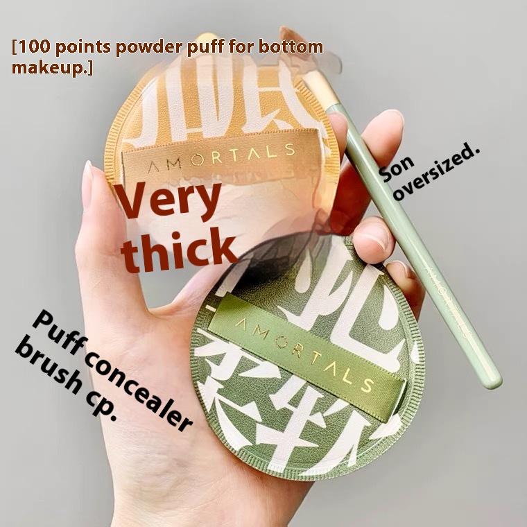 100 Points Powder Puff Wet And Dry Dual-use Sponge Air Cushion Powder Puff Does Not Eat Powder Foundation Liquid Dedicated Er Women Mu Pu
