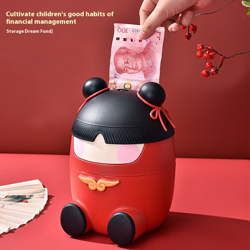 Internet Celebrity Chinese Style Children's Piggy Bank Style Only In And No Out Boy's Savings Box Gift Girl Nezha