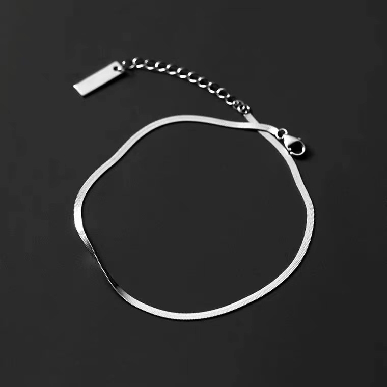 S925 Sterling Silver Anklet:Snake Bone Chain With Unique Design,Elegant And Luxurious Minimalist Foot Jewelry