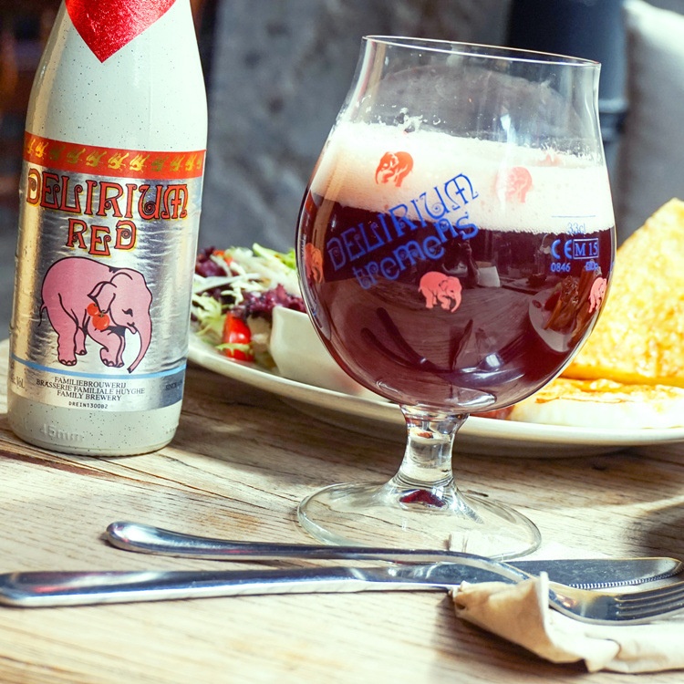 Belgian Pink Elephant Beer Mug Big Belly Short Foot Craft Beer Mug Tulip Wine Glass Custom Processing