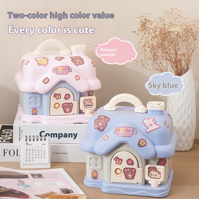 Internet Celebrity Piggy Bank Can Be Stored And Withdrawn Small House Piggy Bank Only In And Not Out Of The Savings Bank Children's Gift