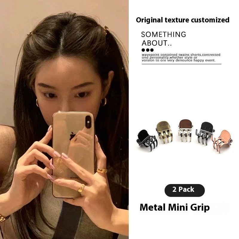Princess Head Small Clip High-grade Fluffy Mini Hair Bangs Clip Metal Side Hair Clip Small Clip Headdress