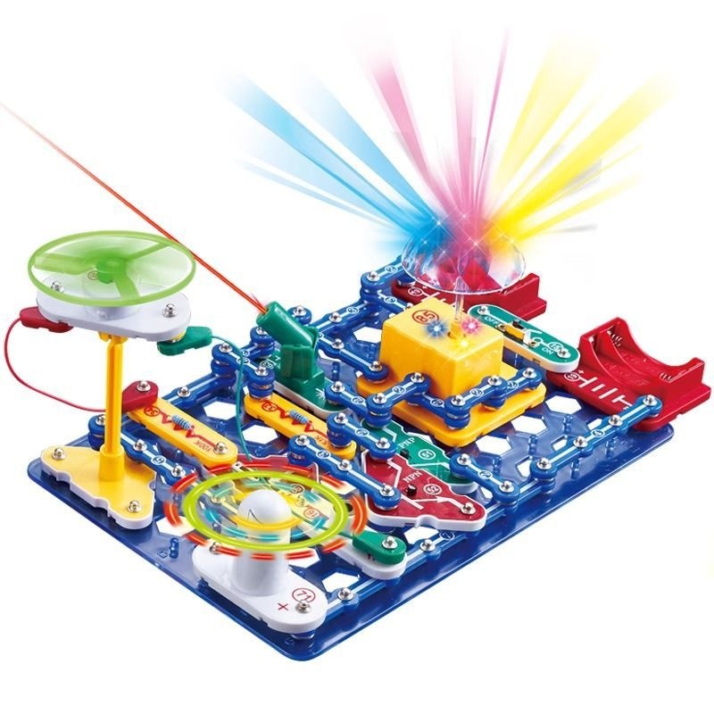 Electric Boy Circuit Building Blocks:Multifunctional Electronic Assembly Toy For Kids,Physics Educational Science Experiment Kit