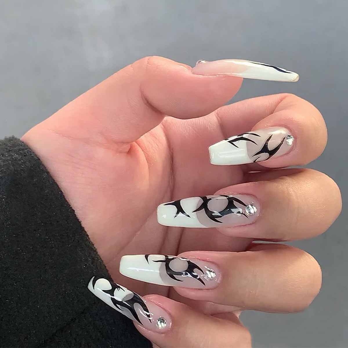 Hot Girl High Street Cold Style Wear Nail Art Finished Product Presson Nail False Nails Nail Art Stickers Nail Stickers