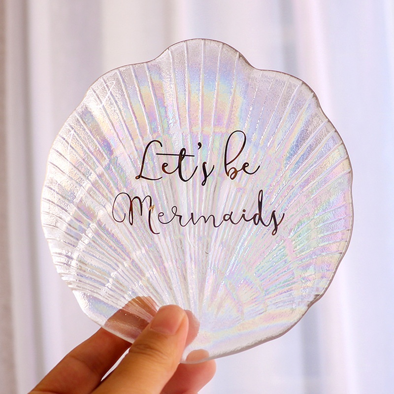 Direct Creative Fantasy Shell Plate Storage Glass Plate Jewelry Plate Nail Art Photo Plate Small Plate