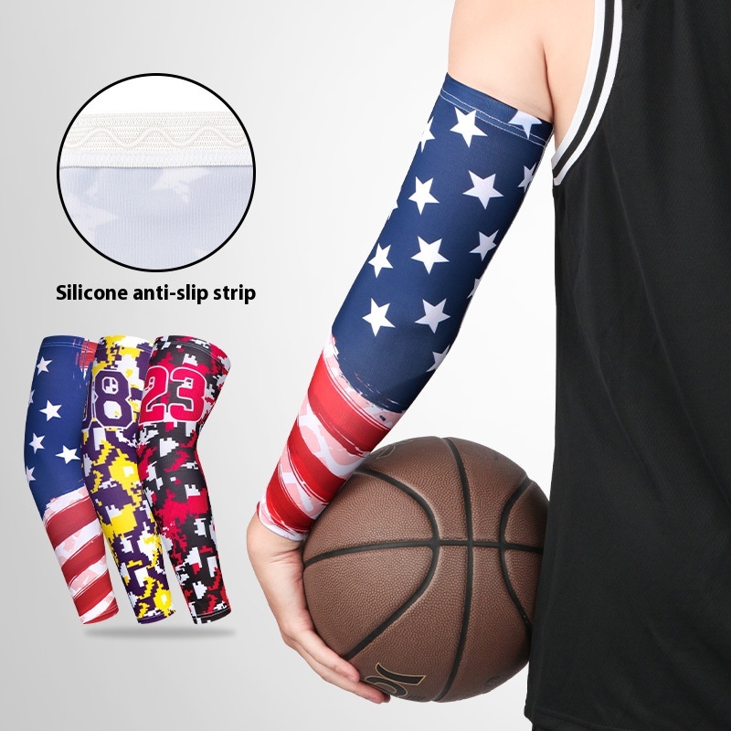 Basketball Arm Guards Men And Women Knitted Compression Elbow Guards Outdoor Fitness Running Tennis Arm Guards Protective Gear Supplies
