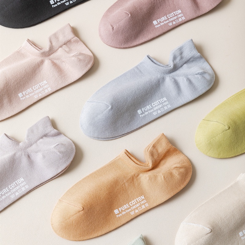 Spring And Summer98 Cotton Socks Women's Short Socks Thin Women's Socks Candy Color Low-top Boat Socks Sweat-absorbent Shallow Mouth Socks