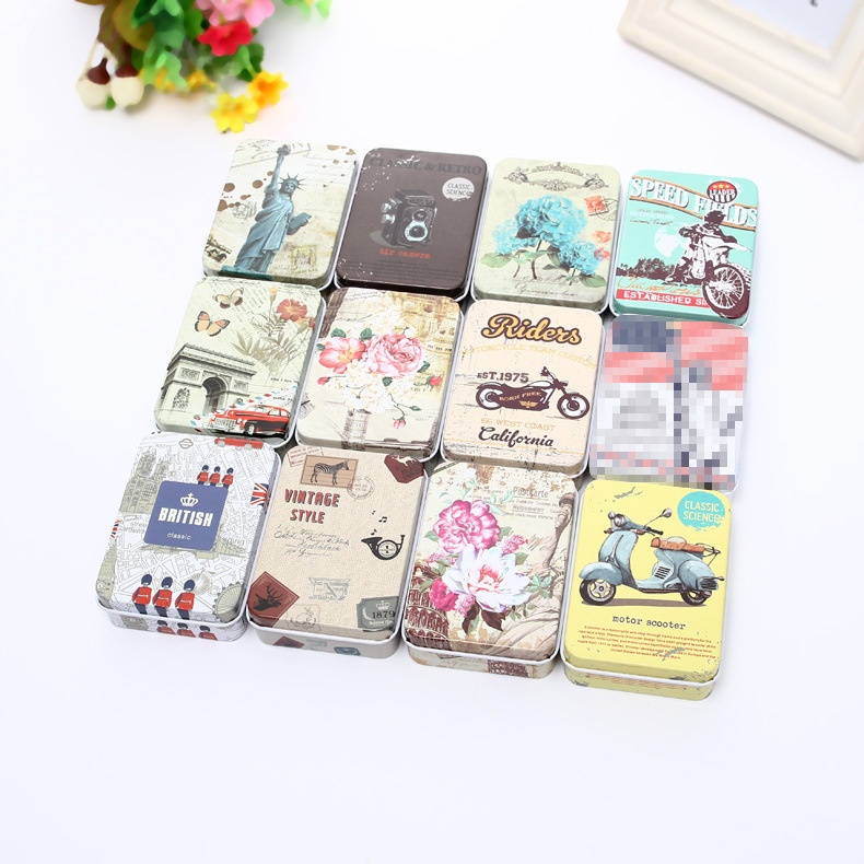 Creative Rectangular Tinplate Storage Box,Candy Jewelry Packaging Tin Box,Gift Card Packaging Box In Stock